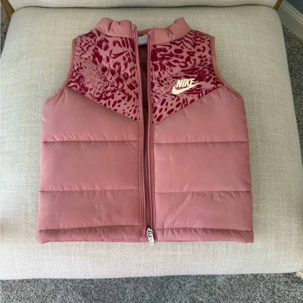 Nike Toddler Girls Animal Print Puffer Vest NWOT